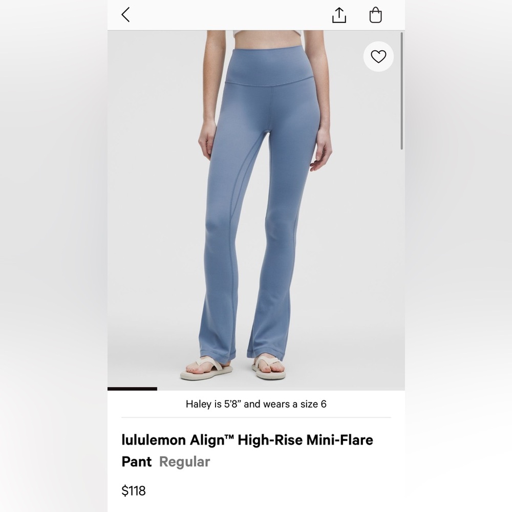 lululemon athletica Blue High-Rise Mini-Flare Pants Align